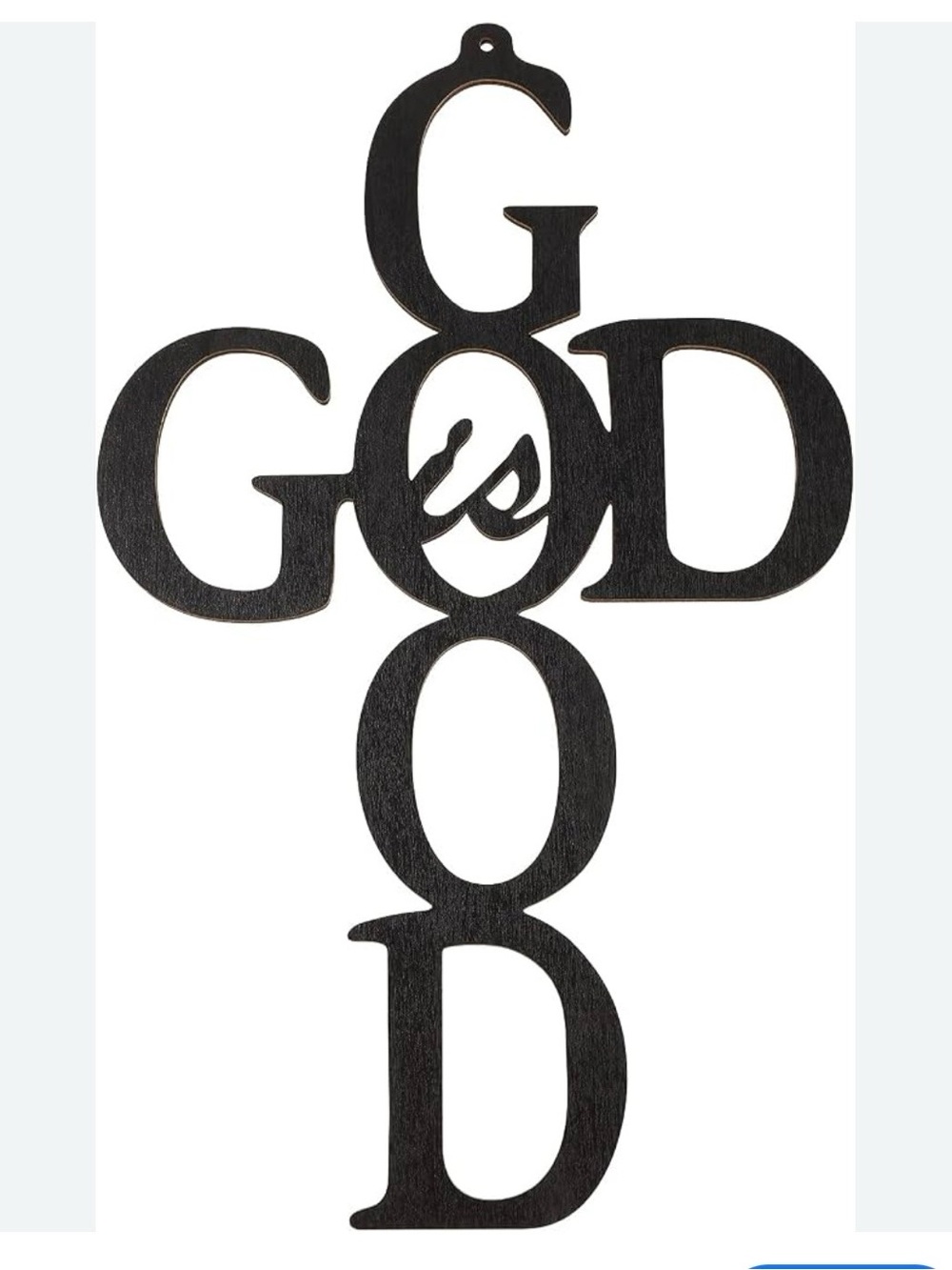 Faith-Inspired 'God is Good' Black Wall Cross